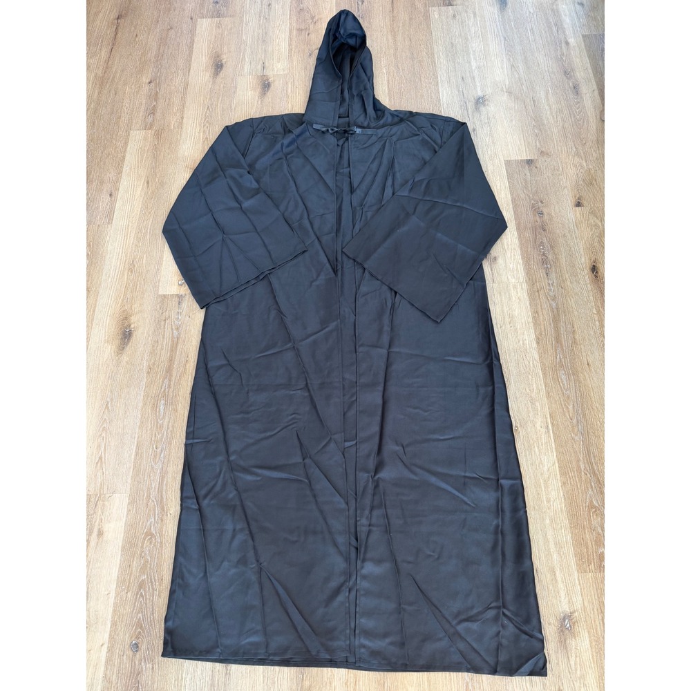 Goth Hooded Cloak Robe 3XL Black LS Costume Cosplay Reaper Witch Renaissance
